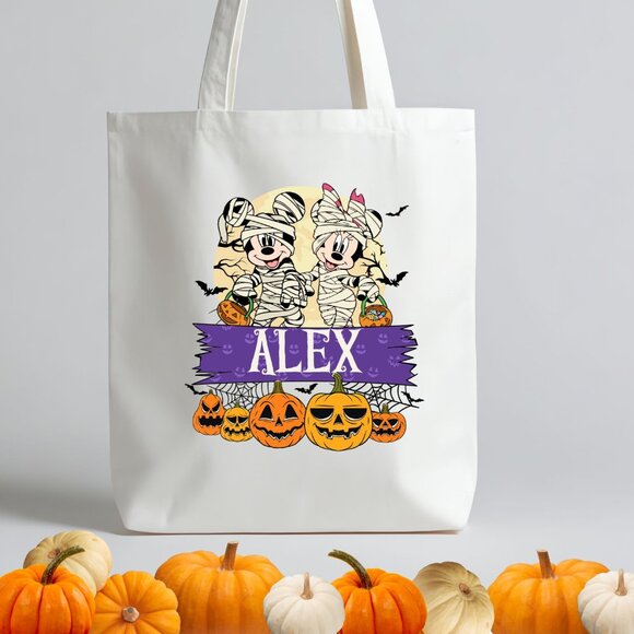 Mickey & Minnie Personalized Trick-or-Treat Bag - Picture 1 of 1